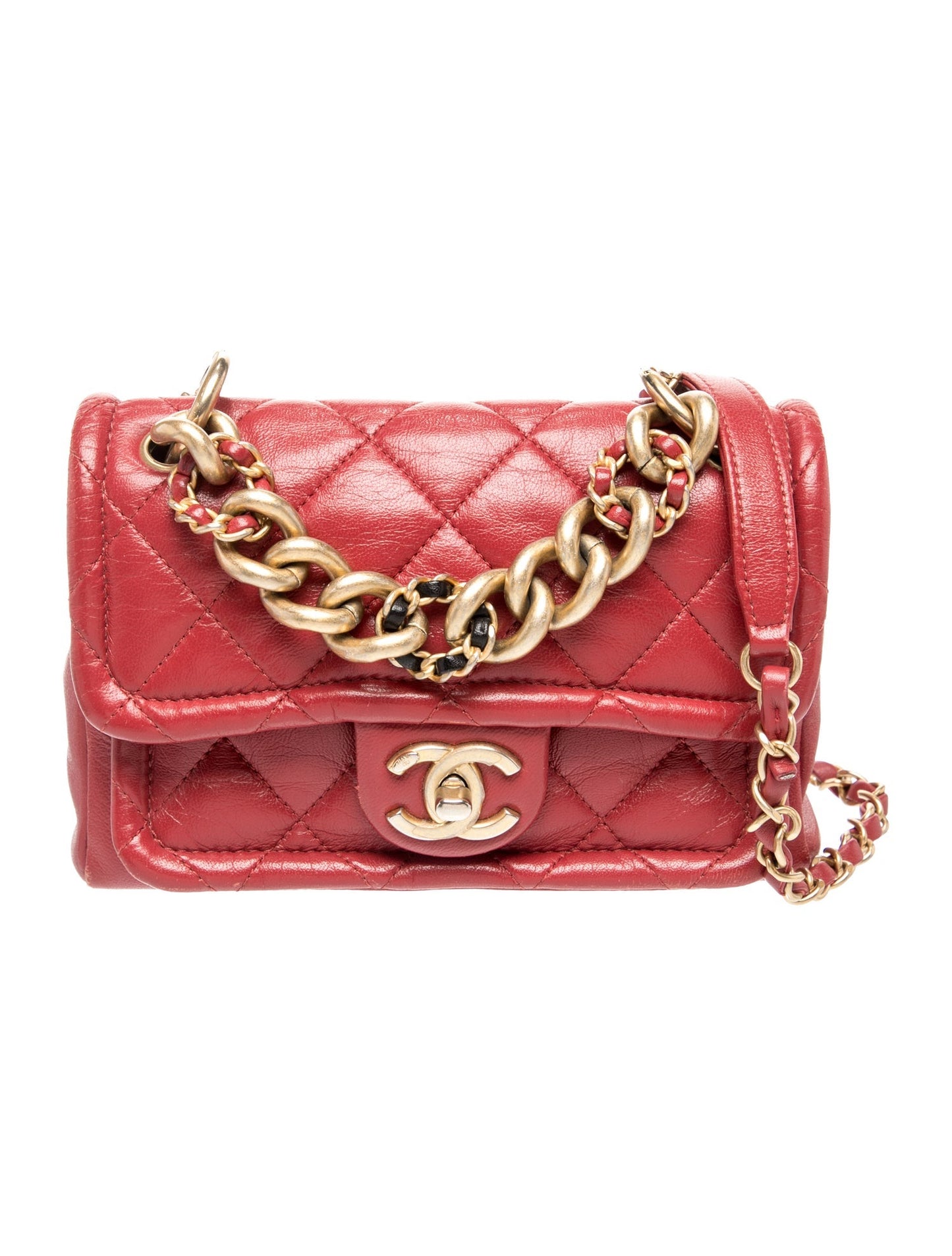 Chanel Chain Leather Link Flap Bag