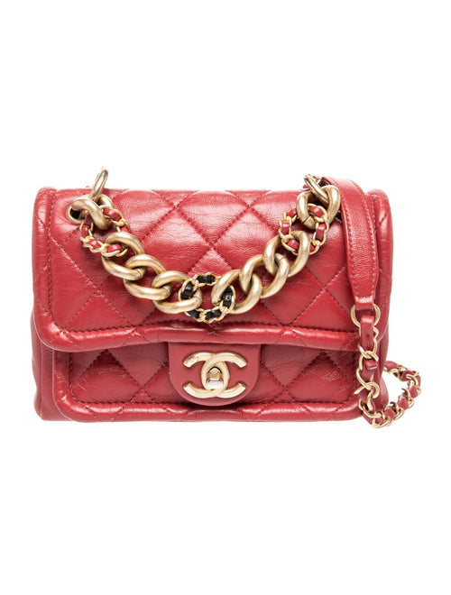 Chanel Chain Leather Link Flap Bag