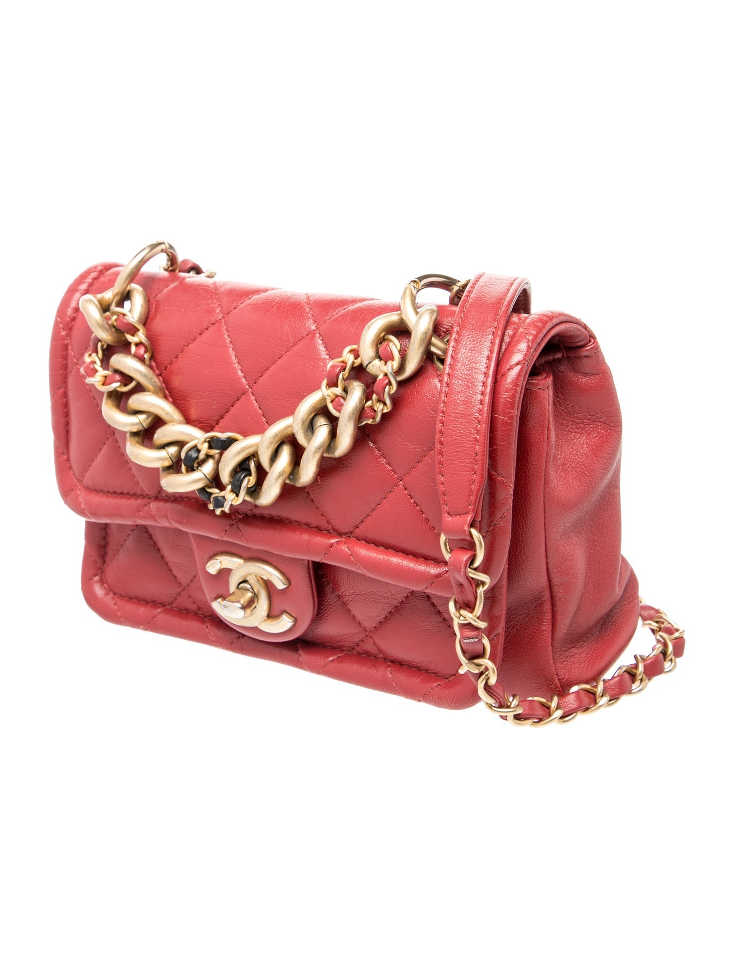 Chanel Chain Leather Link Flap Bag
