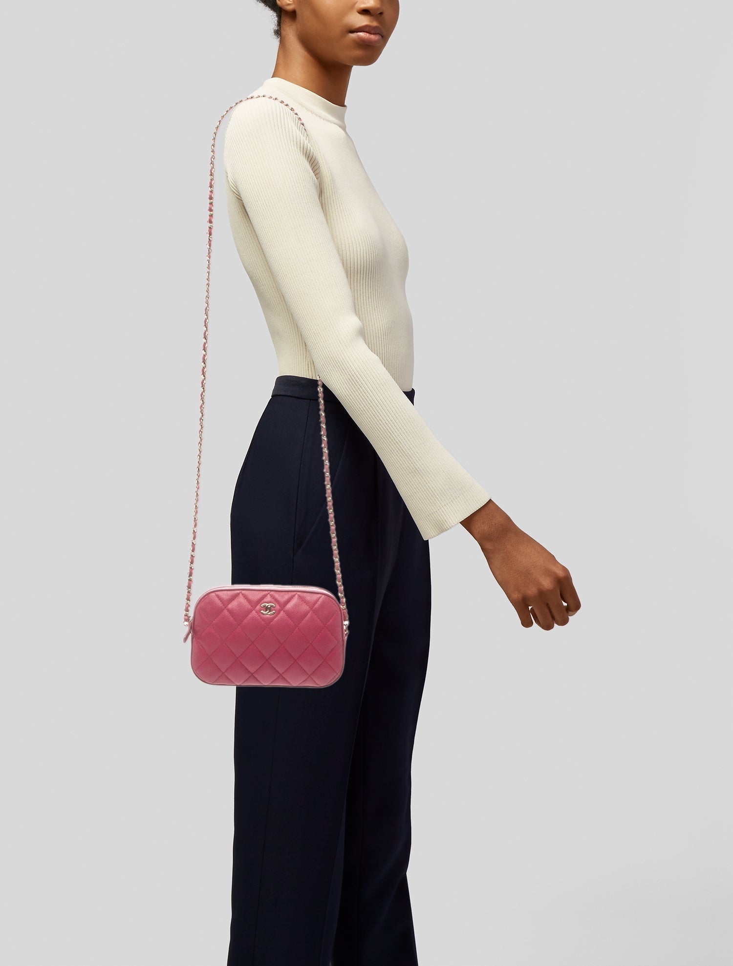 Chanel Caviar Quilted Camera Case