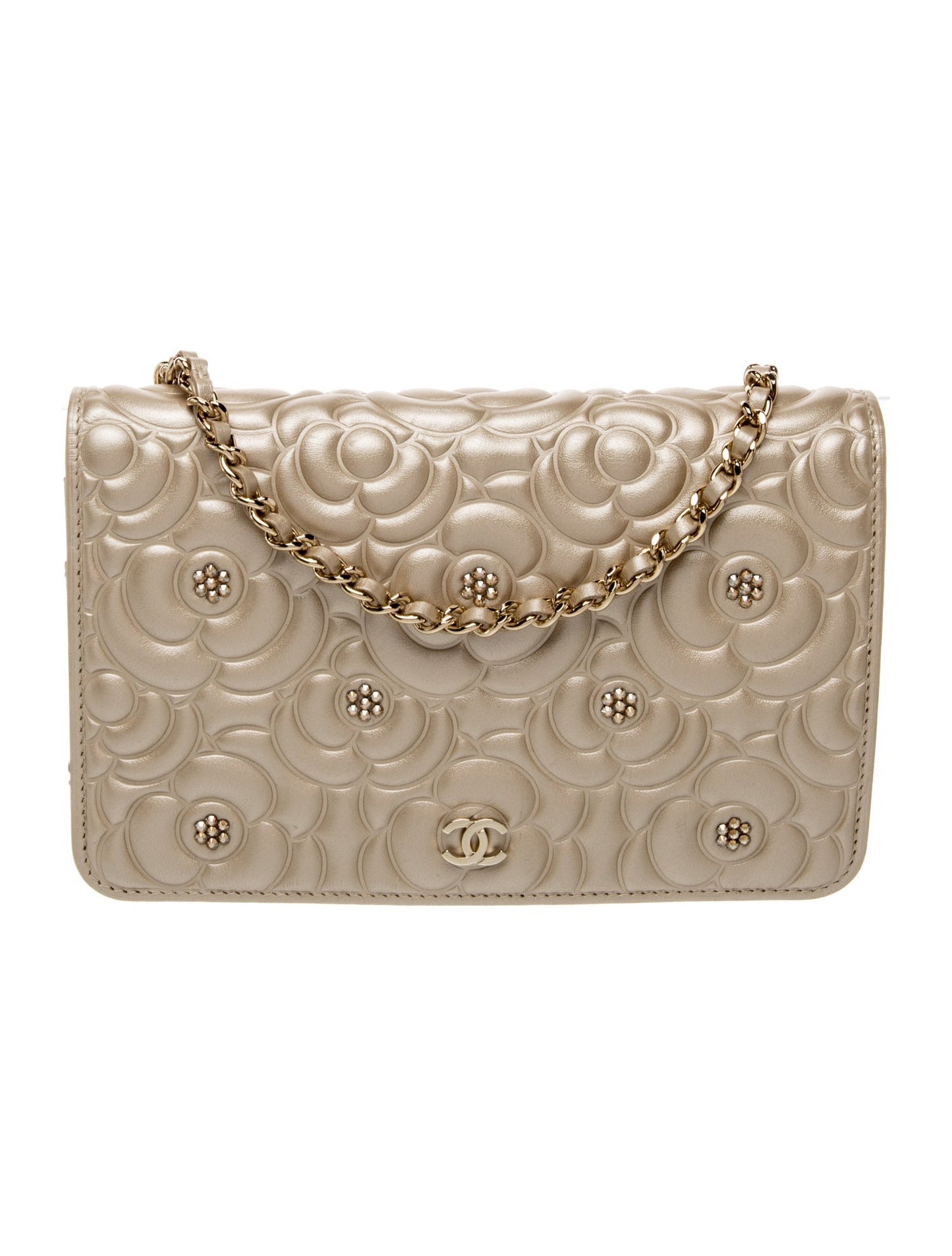 Chanel Camellia Wallet On Chain