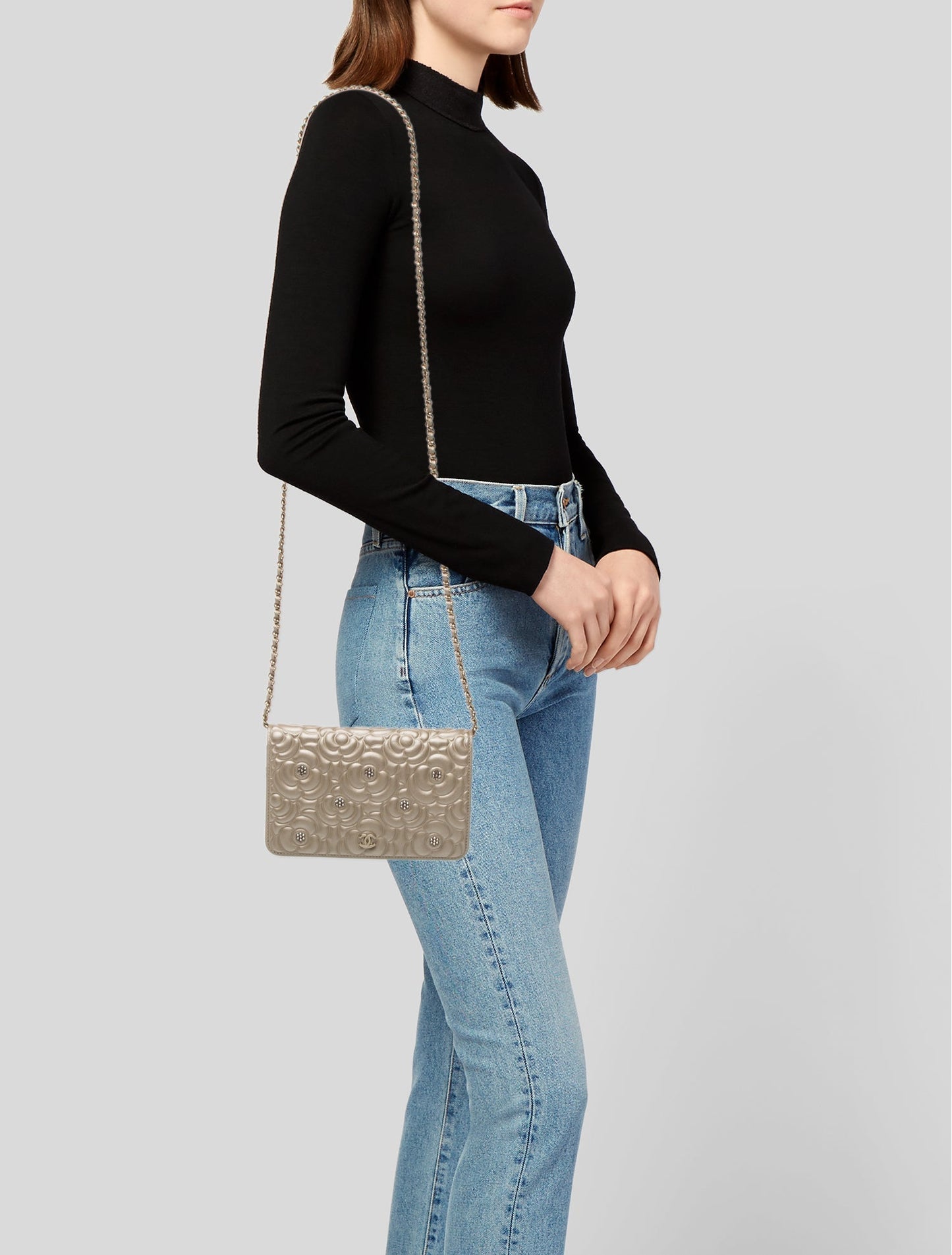 Chanel Camellia Wallet On Chain