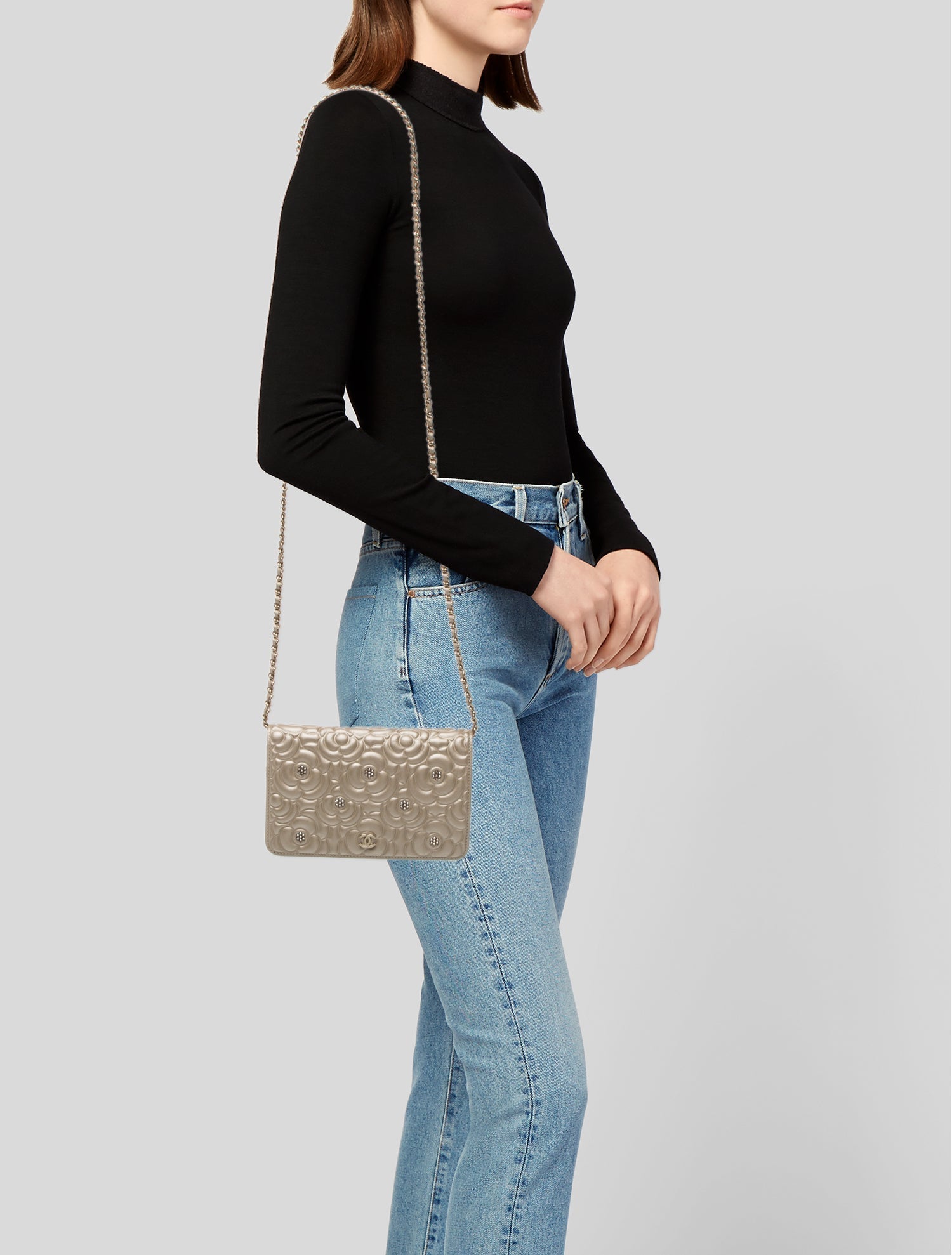 Chanel Camellia Wallet On Chain