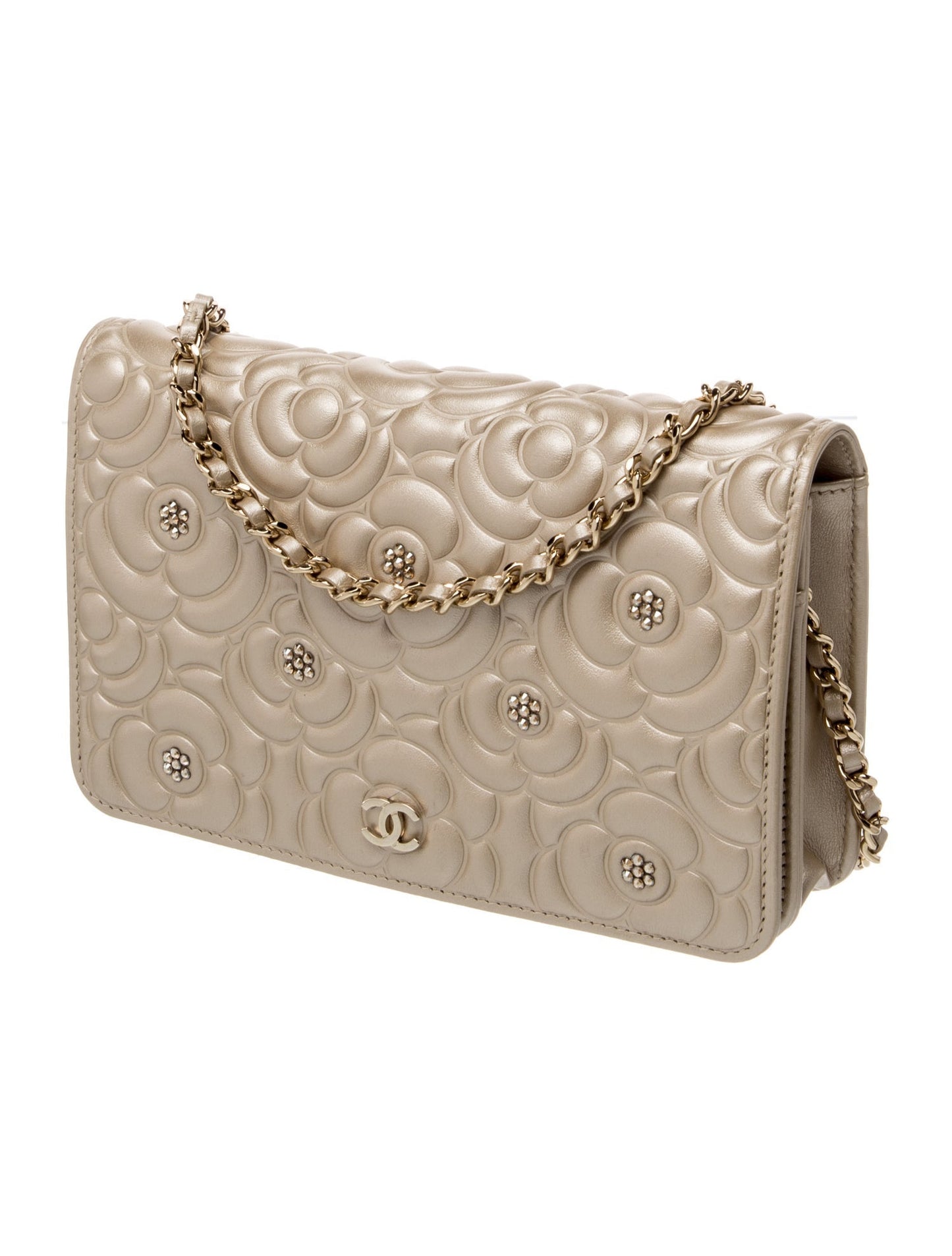 Chanel Camellia Wallet On Chain