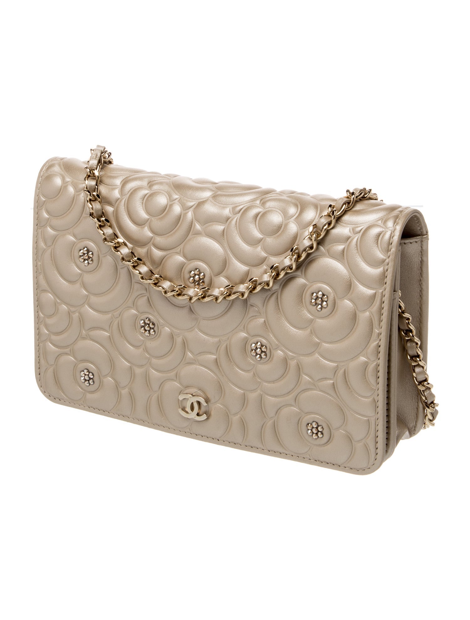 Chanel Camellia Wallet On Chain