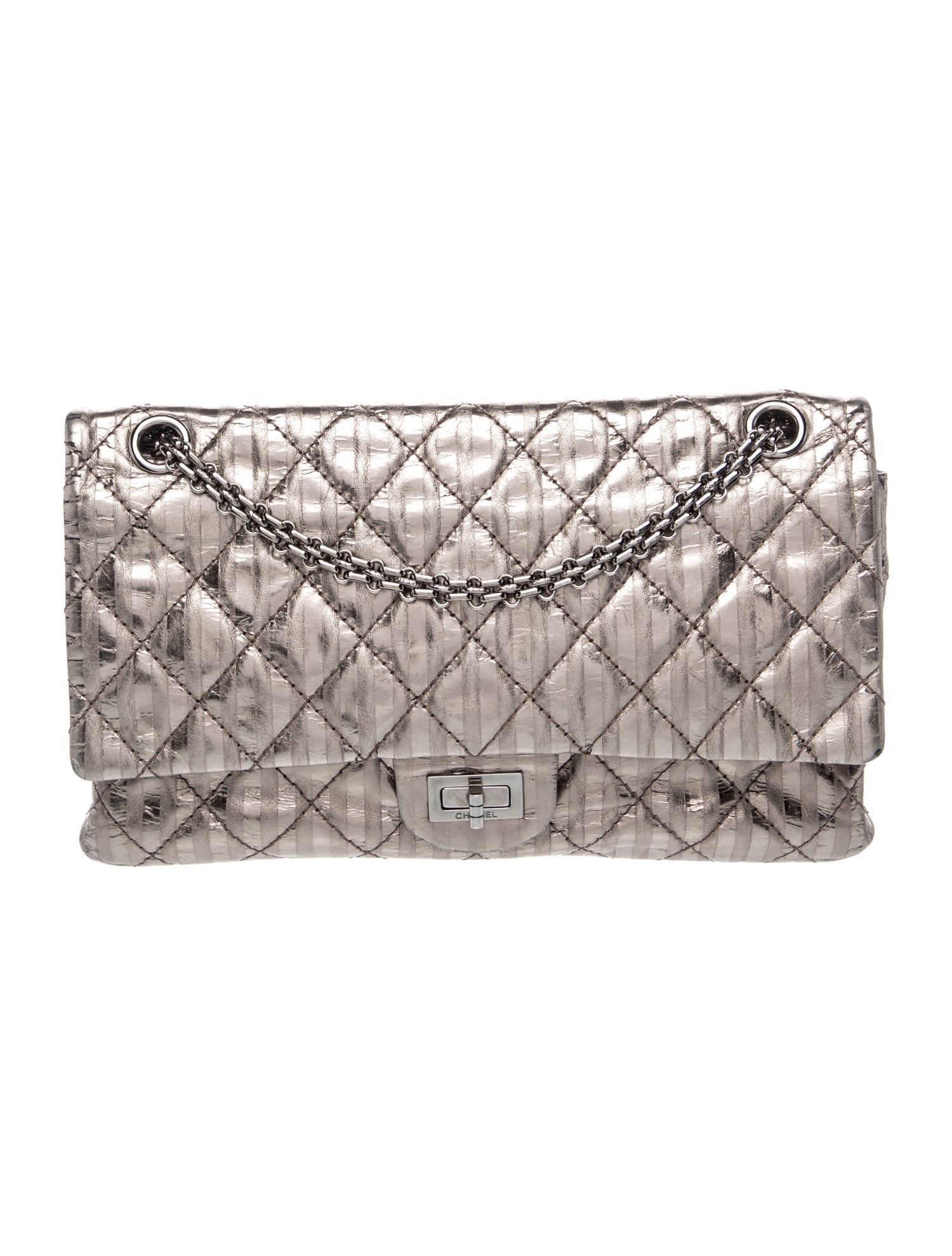 Chanel Stripe Reissue 227 Double Flap Bag