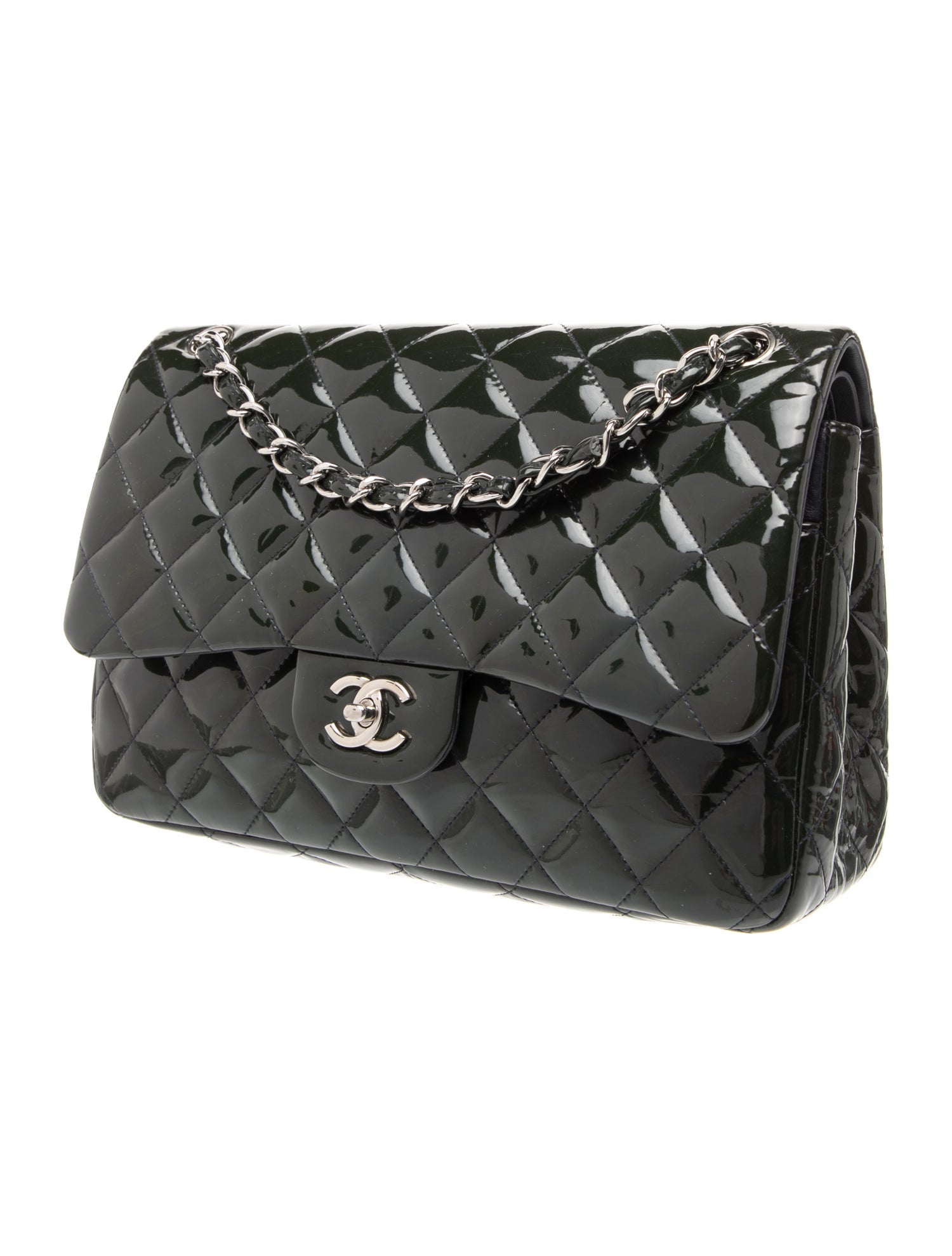 Chanel Classic Jumbo Patent Double Flap Bag