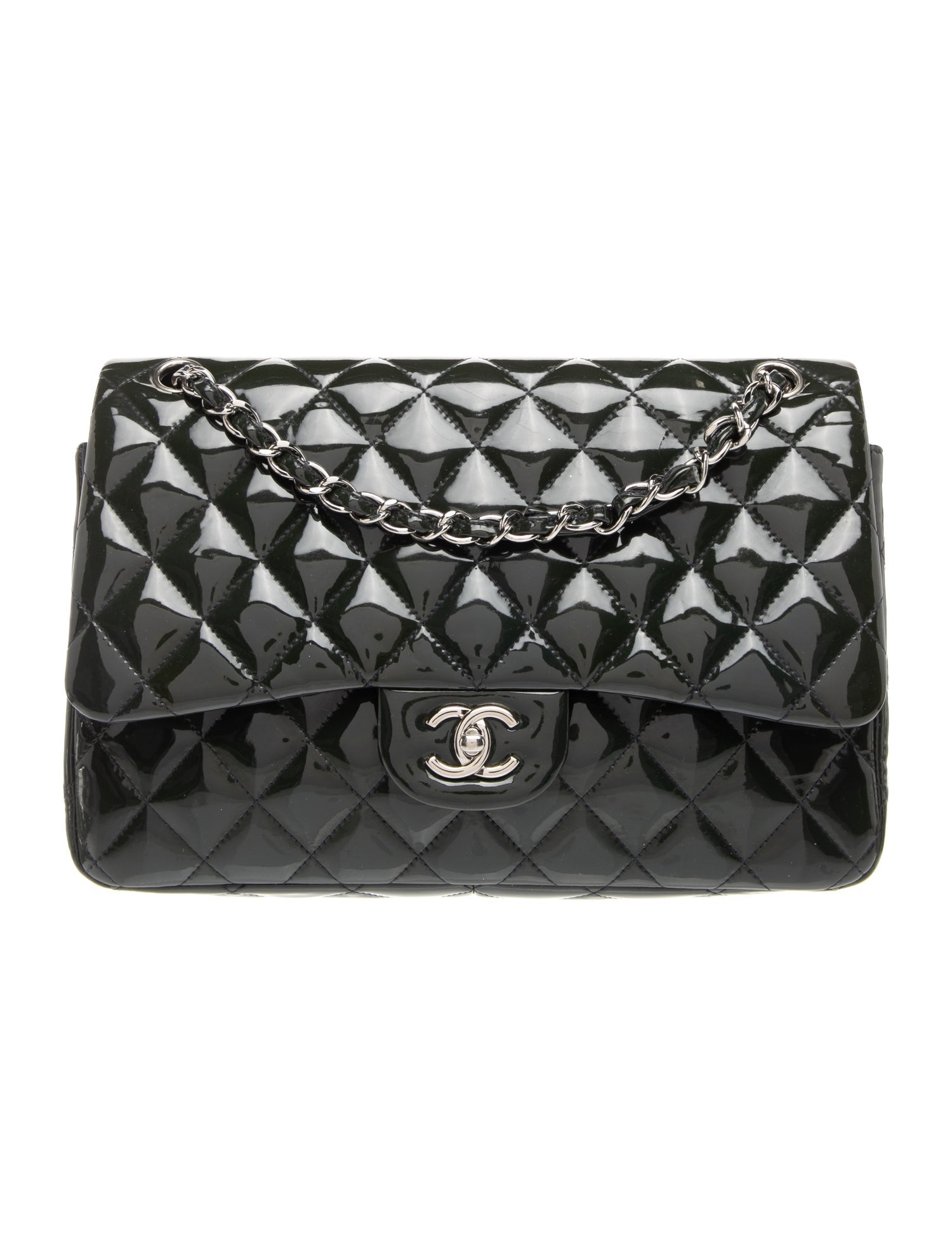 Chanel Classic Jumbo Patent Double Flap Bag