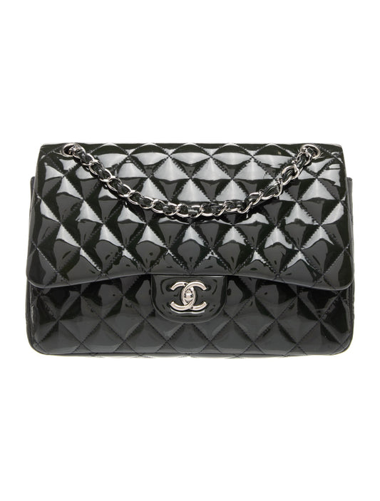 Chanel Classic Jumbo Patent Double Flap Bag