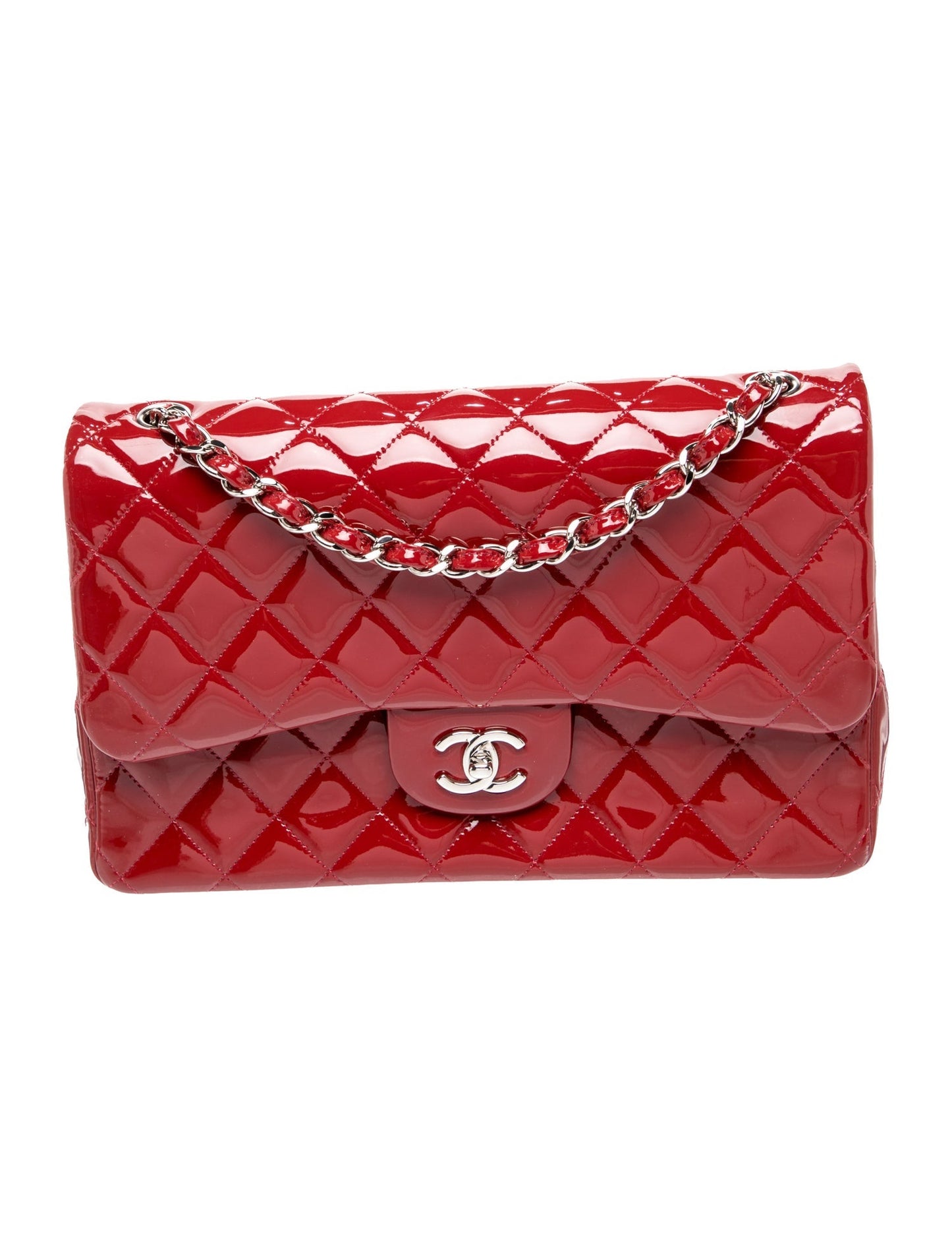 Chanel Jumbo Classic Patent Double Flap Bag