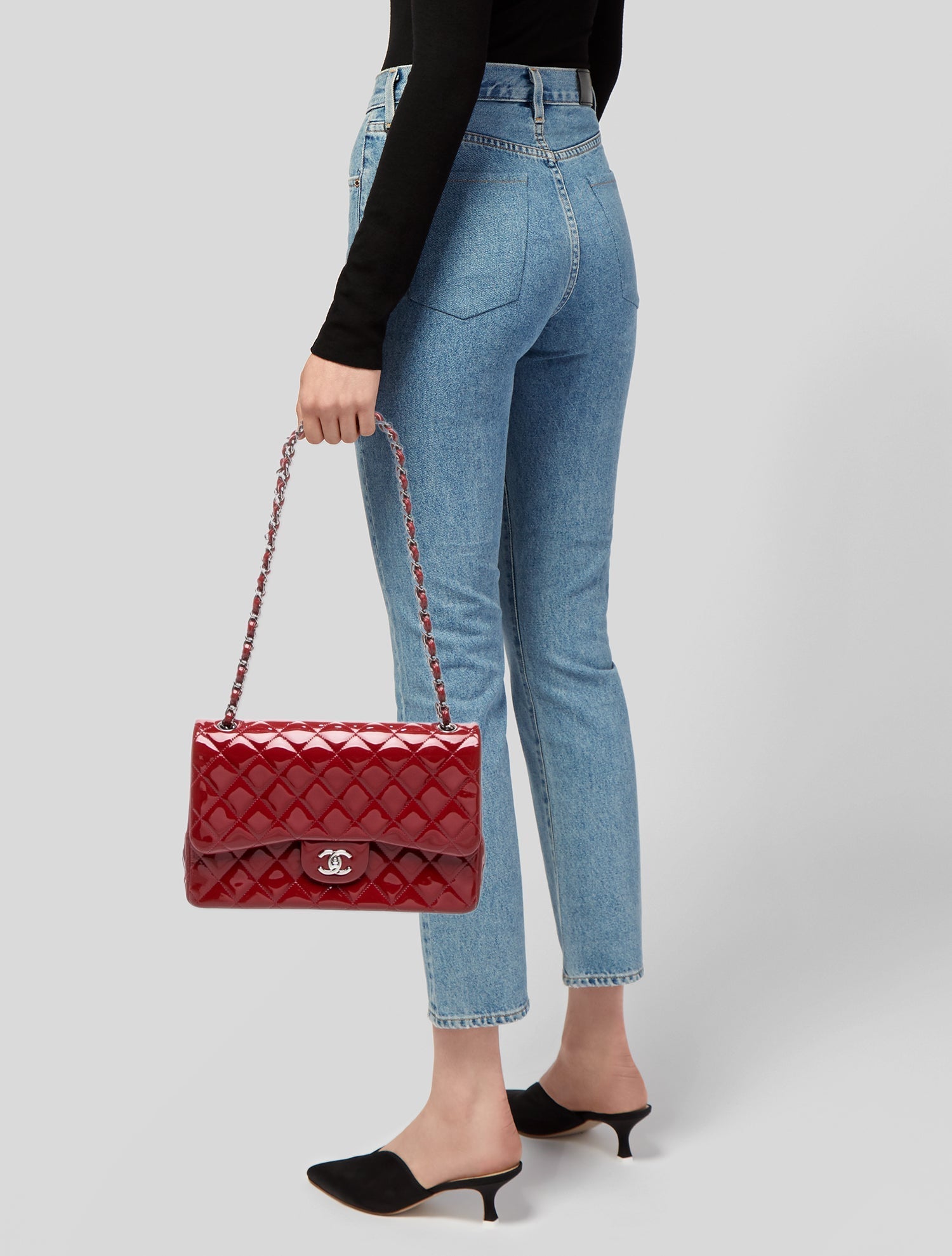 Chanel Jumbo Classic Patent Double Flap Bag