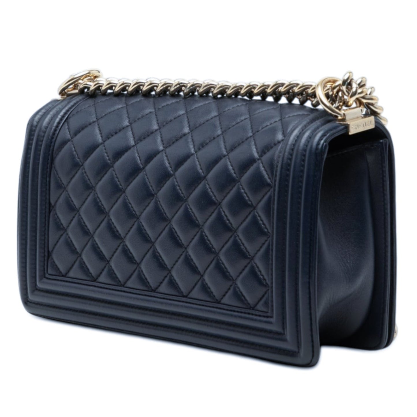 Chanel Old Medium Quilted Lambskin Boy Flap