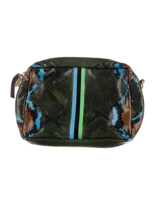 Clare V. Embossed Leather Cosmetic Bag