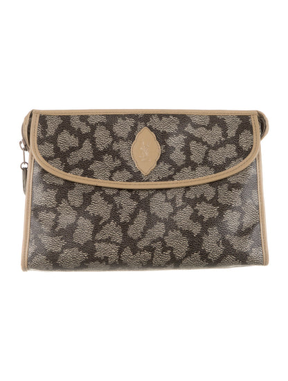 Yves Saint Laurent Coated Canvas Cosmetic Bag