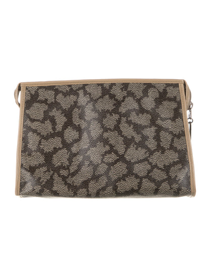 Yves Saint Laurent Coated Canvas Cosmetic Bag