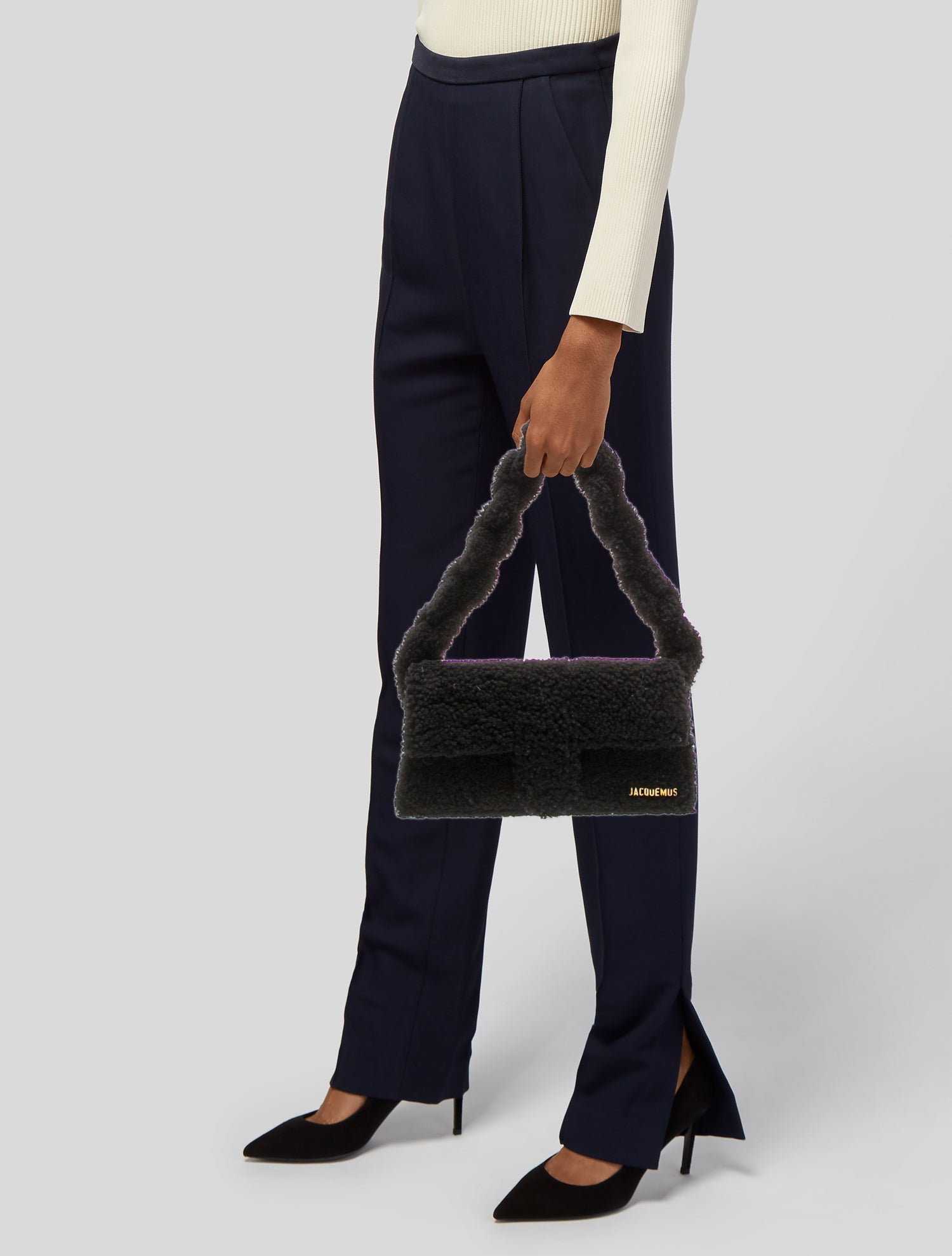 Jacquemus Faux Fur Shoulder Bag