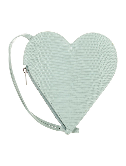 Jil Sander Embossed Leather Heart Pouch