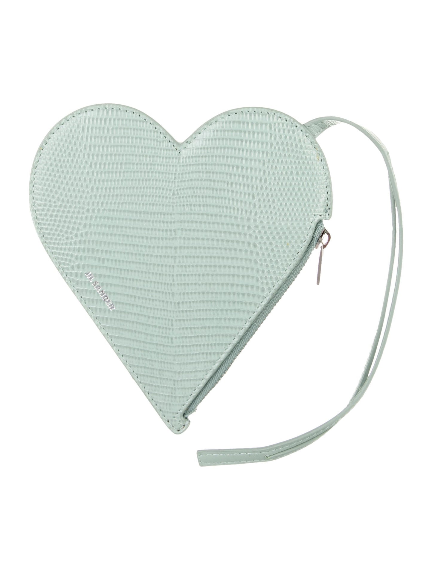 Jil Sander Embossed Leather Heart Pouch