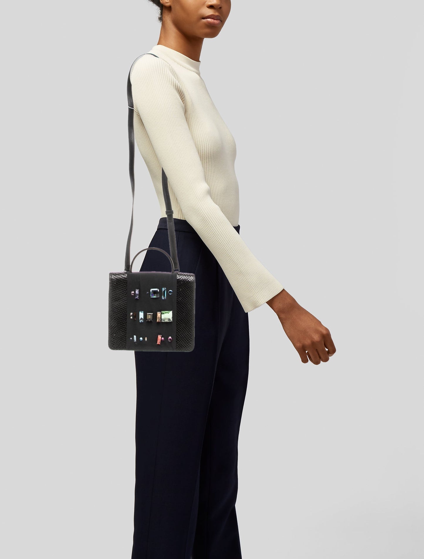 Dries Van Noten Python Shoulder Bag