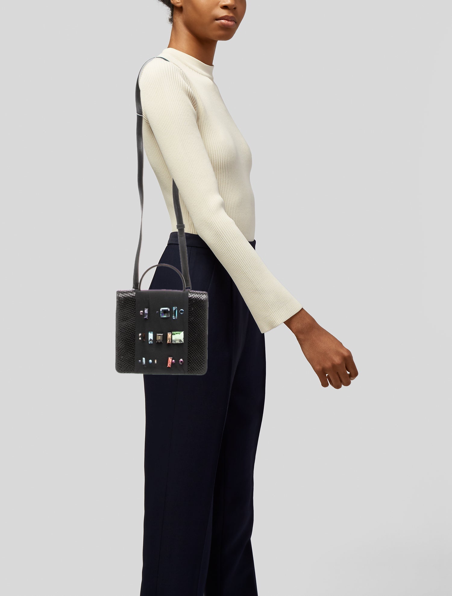 Dries Van Noten Python Shoulder Bag