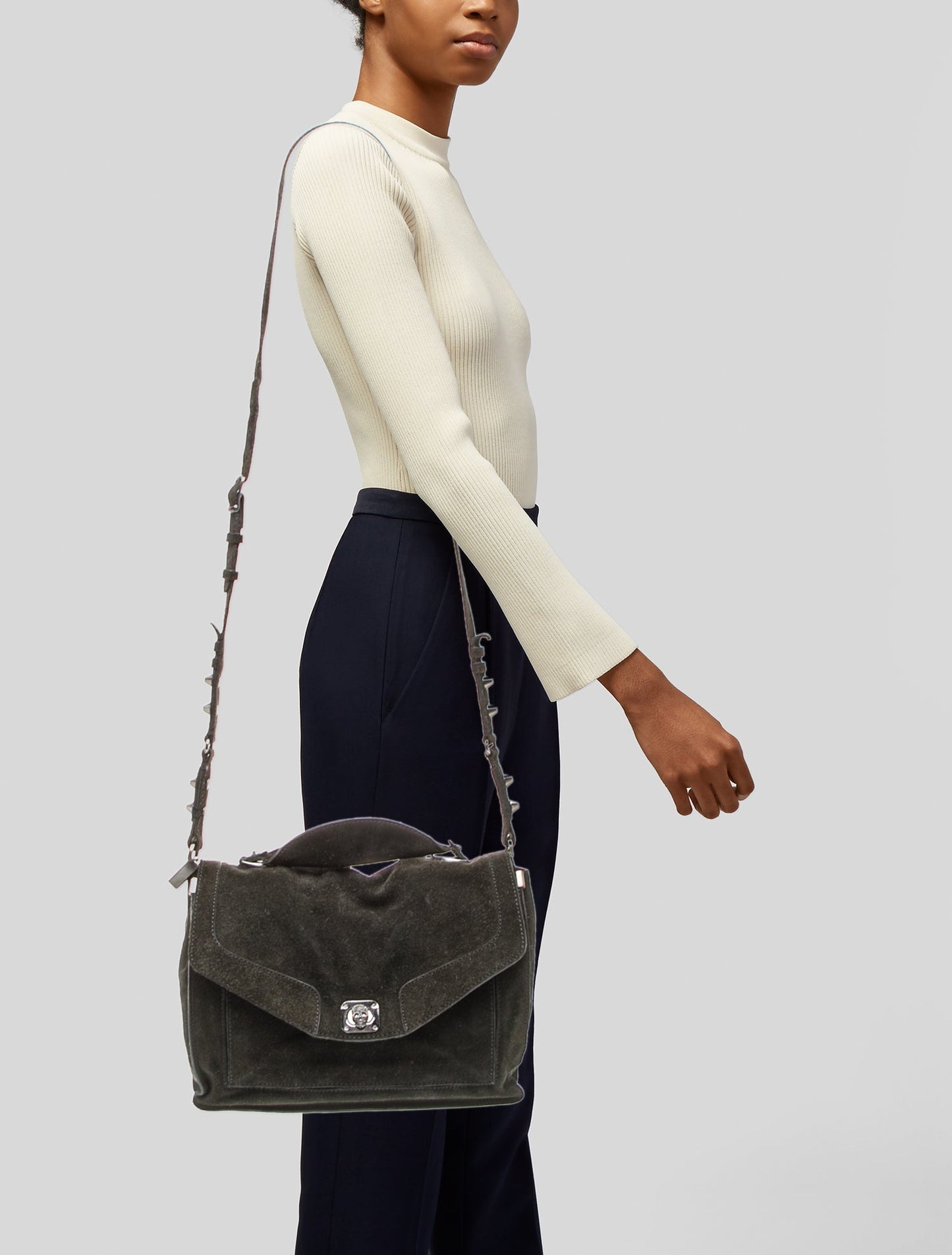 Zadig & Voltaire Suede Top Handle Bag