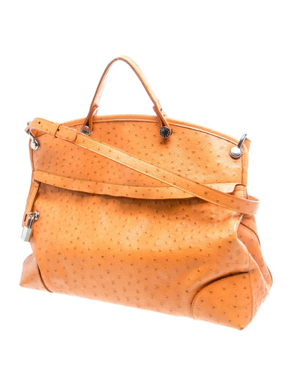 Furla Embossed Leather Top Handle Bag