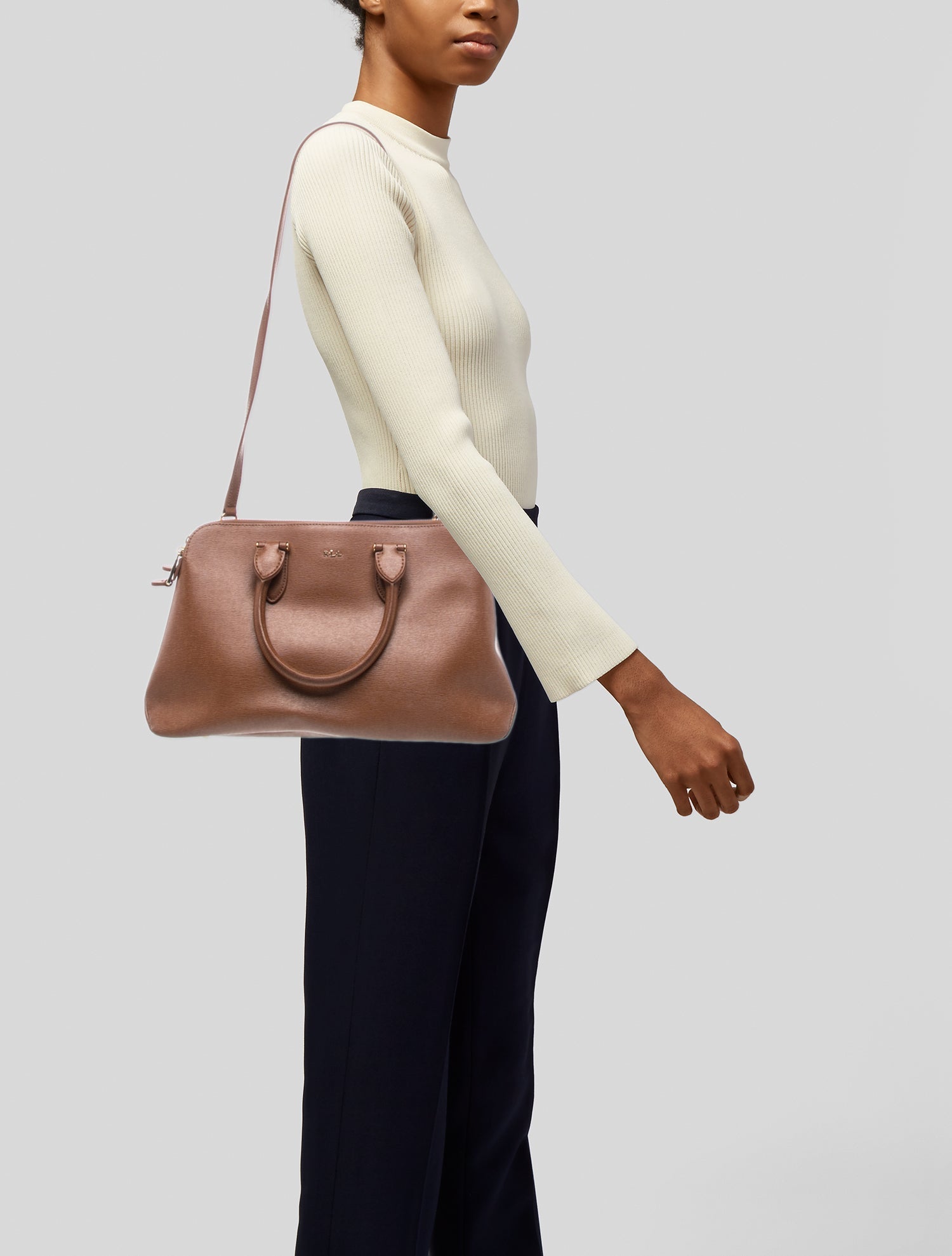 Ralph Lauren Leather Top Handle Bag