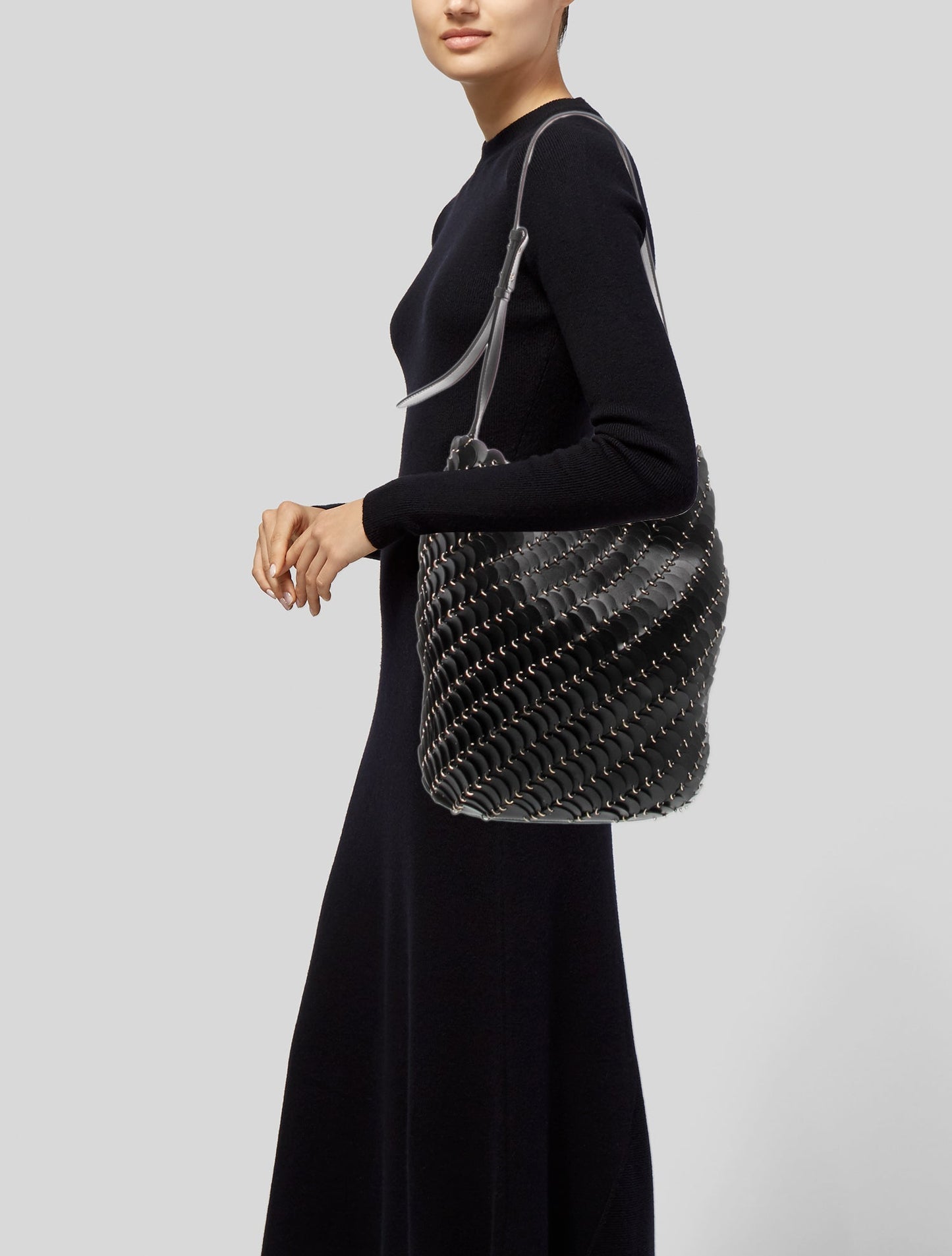 Paco Rabanne Leather Bucket Bag