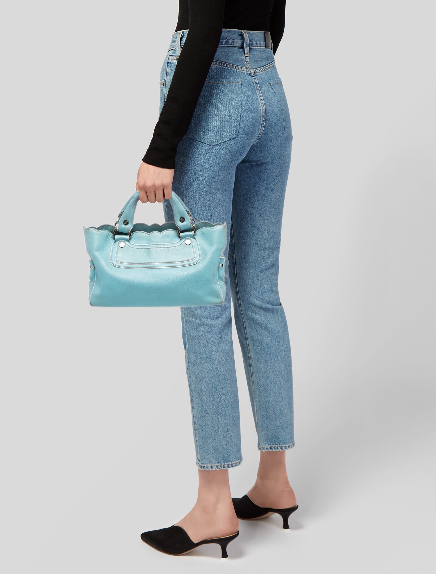Celine Leather Top Handle Bag Vintage