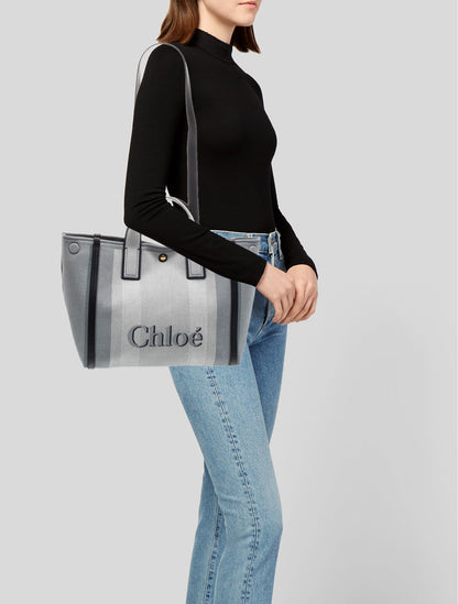 Chloé Canvas Carry Tote Bag Small