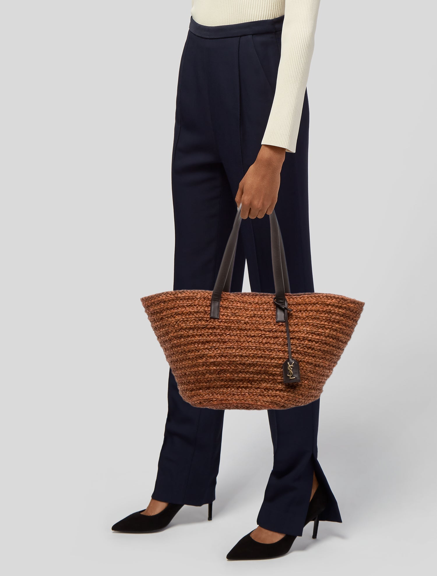 Saint Laurent Raffia Panier