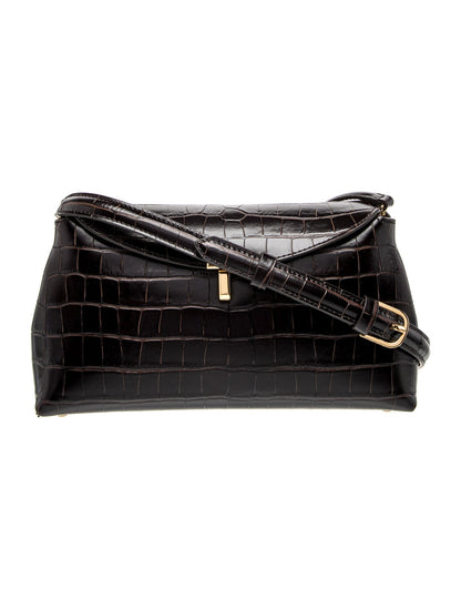 TOTEME Embossed Leather T-Lock Bag Small