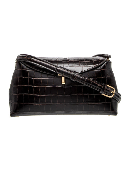 TOTEME Embossed Leather T-Lock Bag Small