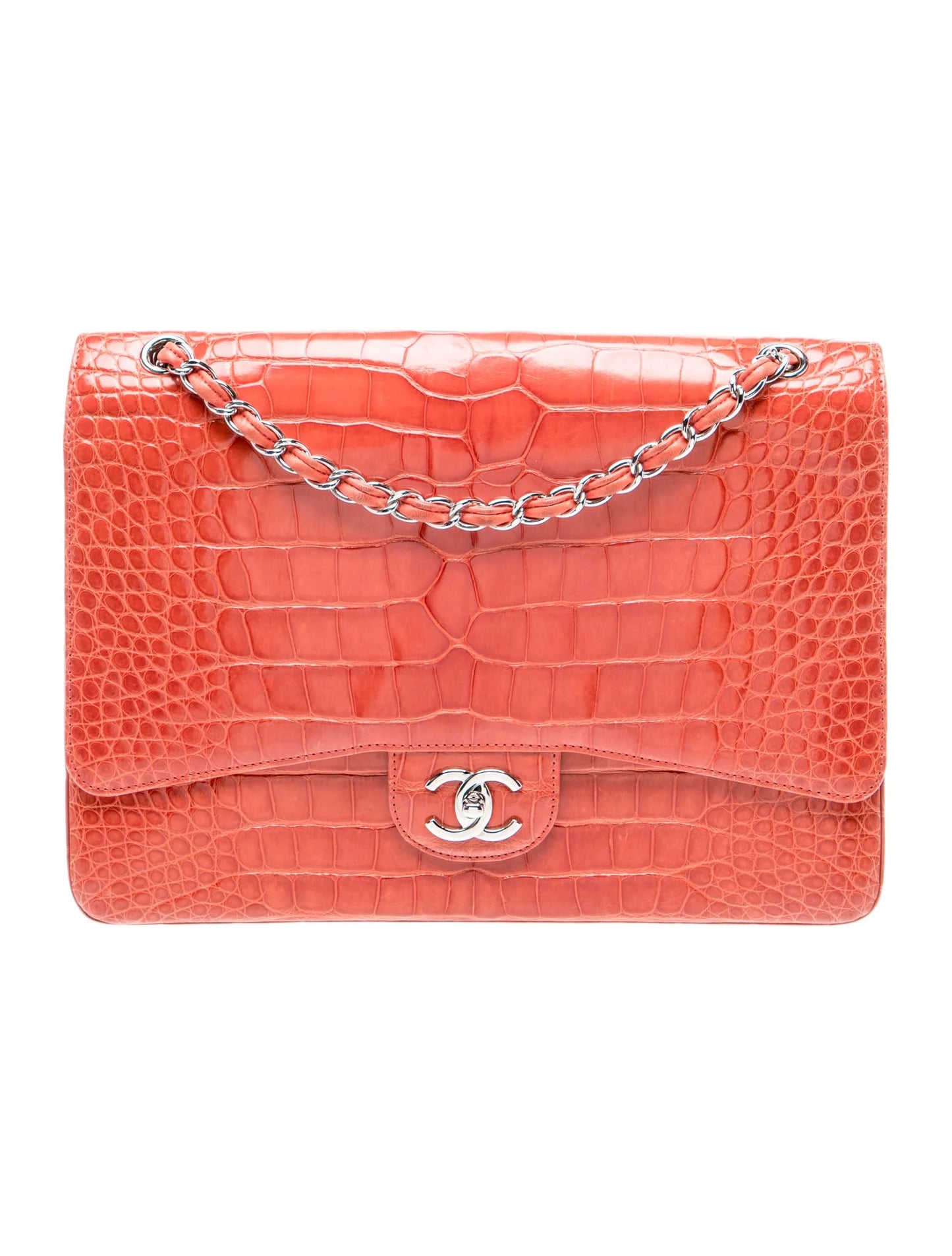 Classic Alligator Maxi Double Flap Bag