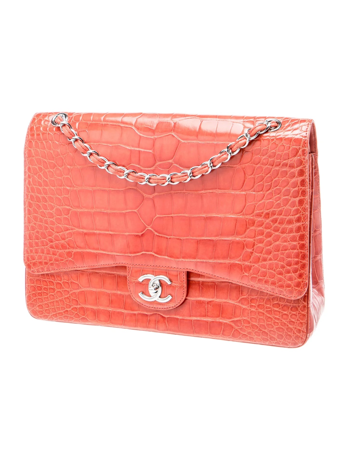 Classic Alligator Maxi Double Flap Bag