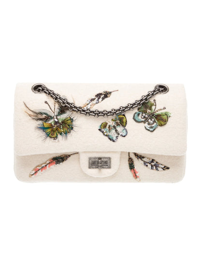 Butterfly and Feather 225 Reissue Double Flap Bag