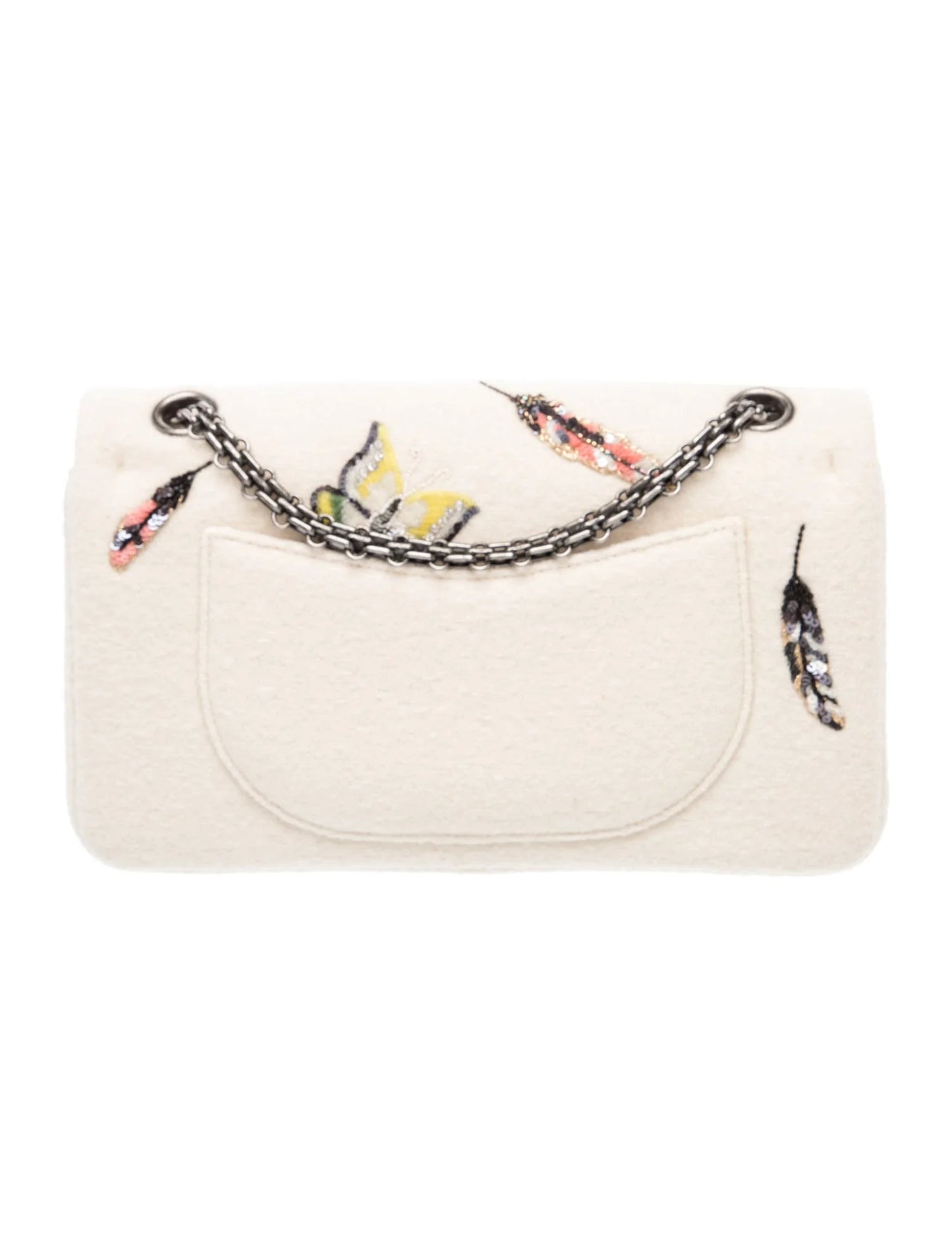 Butterfly and Feather 225 Reissue Double Flap Bag