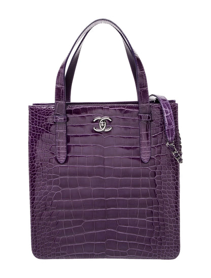 Shiny Alligator Tote
