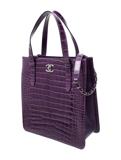 Shiny Alligator Tote