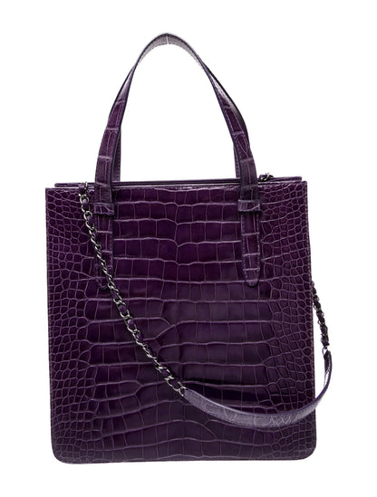 Shiny Alligator Tote