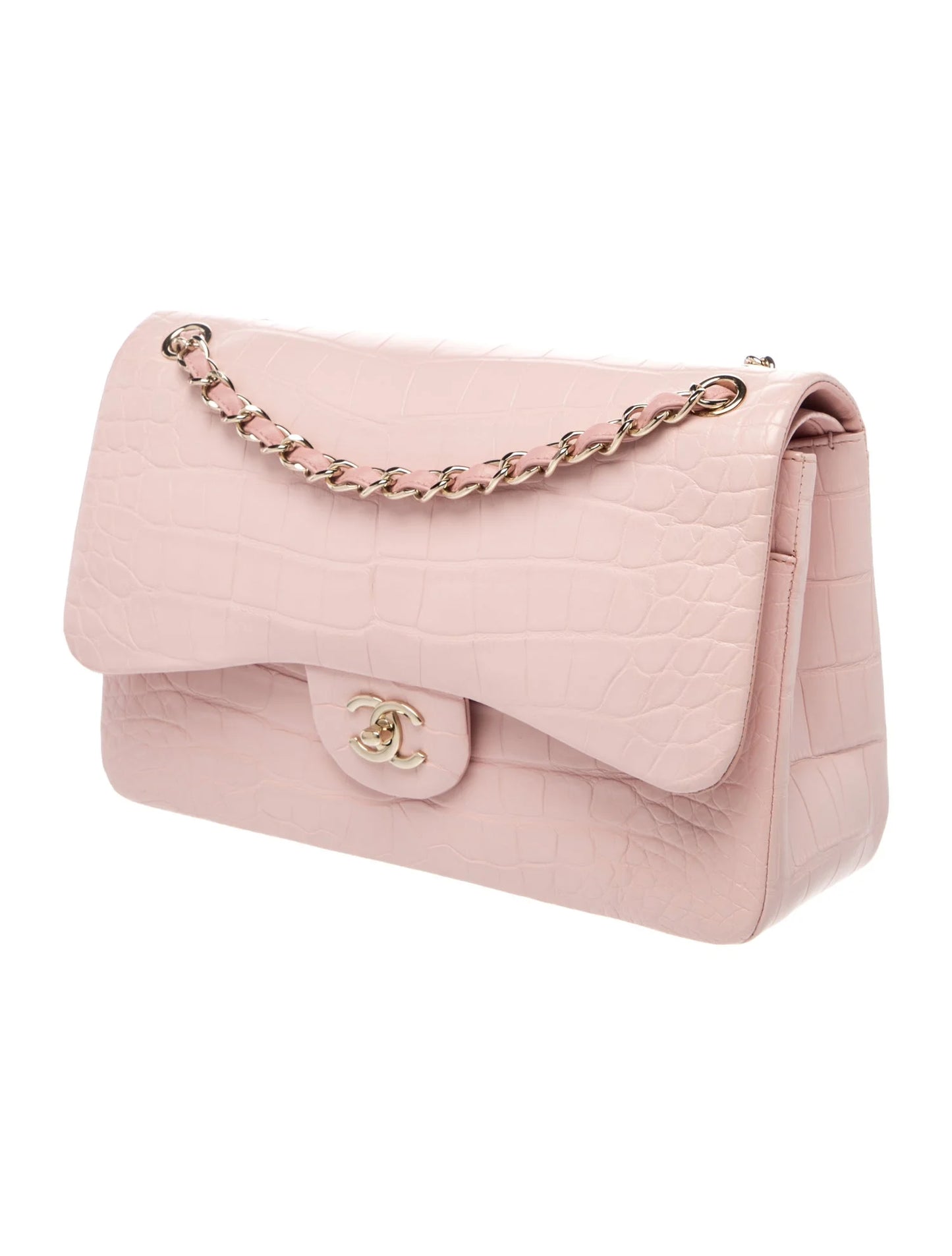 Classic Jumbo Alligator Double Flap Bag