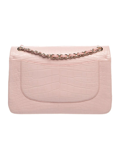 Classic Jumbo Alligator Double Flap Bag