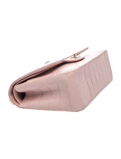 Classic Jumbo Alligator Double Flap Bag