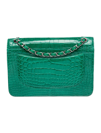 Classic Jumbo Alligator Double Flap Bag