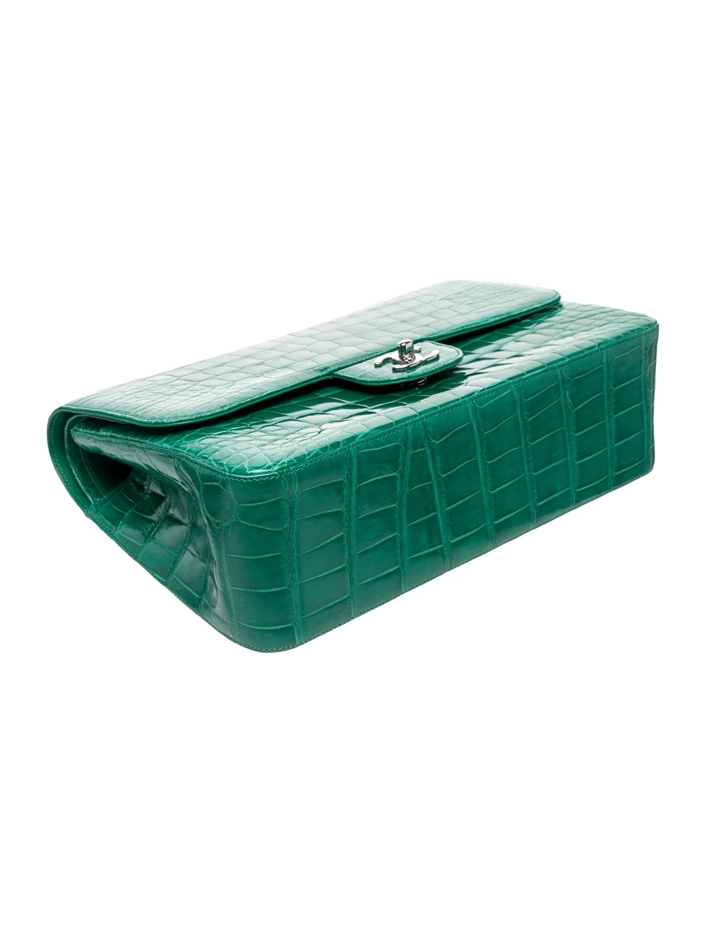 Classic Jumbo Alligator Double Flap Bag