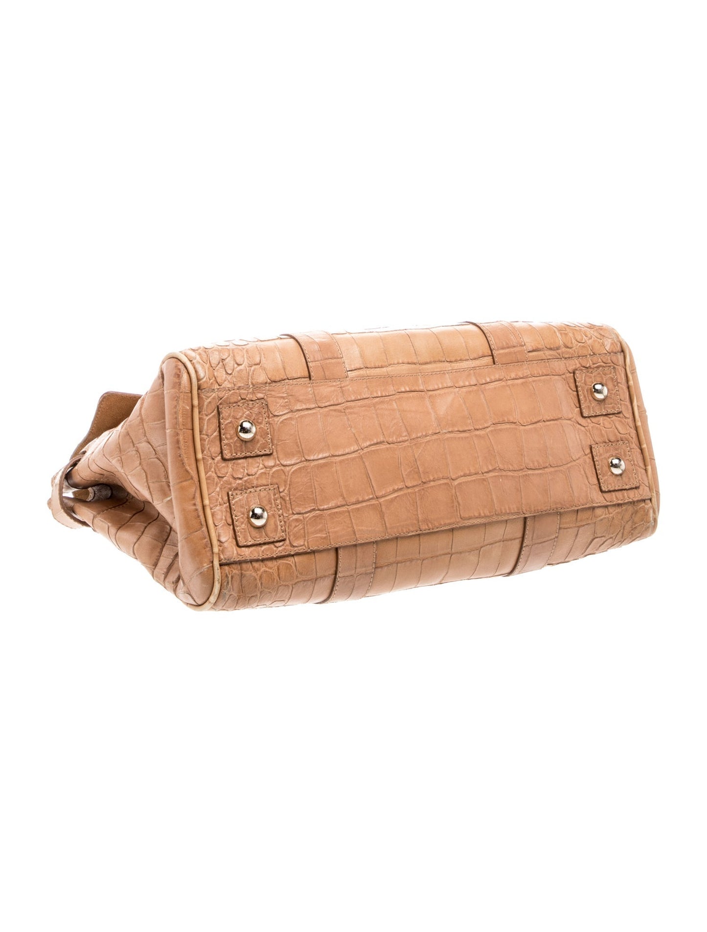 Mulberry Embossed Leather Top Handle Bag