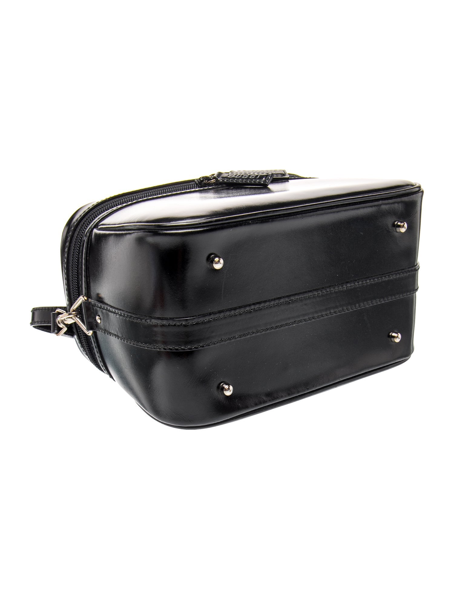 Gucci Leather Cosmetic Bag with crossbody strap