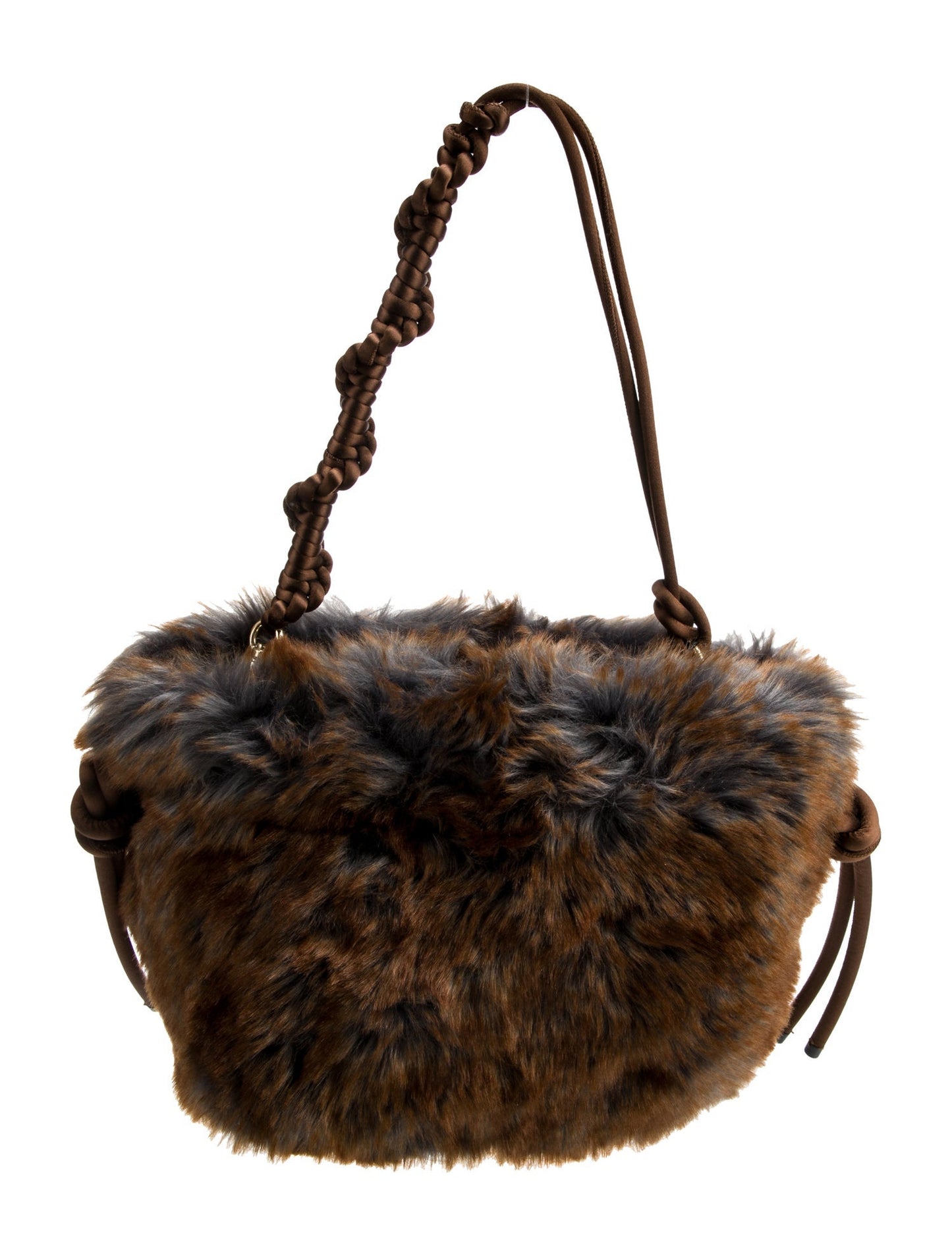 Dries Van Noten Faux Fur Shoulder Bag