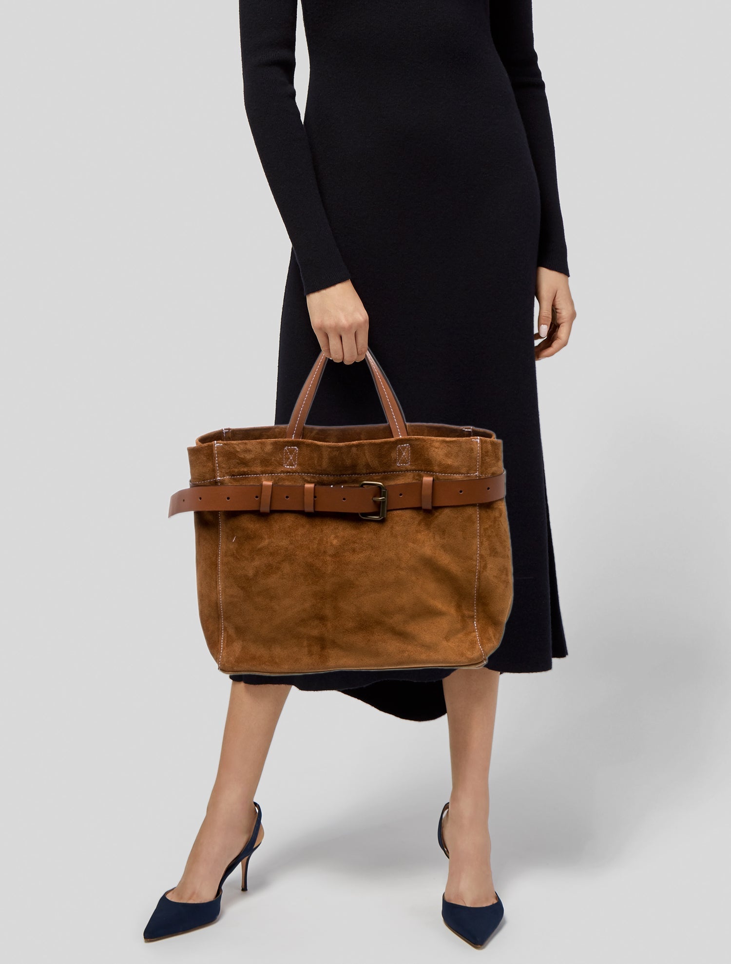 Parker Thatch Suede Top Handle Bag