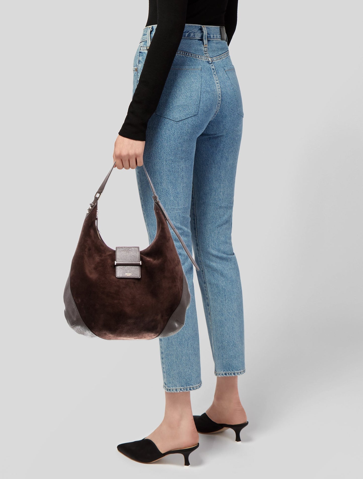 Jimmy Choo Suede Bar Bag Medium